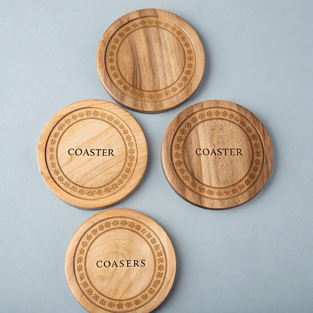 Sustainable Wooden Coaster Set